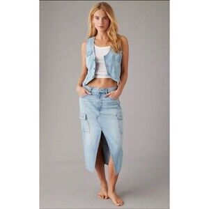 Y2K AMERICAN EAGLE DENIM VEST SIZE XL NWT